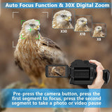 Caméscope 4K HD avec mise au point automatique, 48 MP, 60 FPS, zoom numérique 30X, fonction LED pour YouTube, batterie 4500 mAh avec stabilisateur portatif, télécommande, microphone et carte SD 64 Go