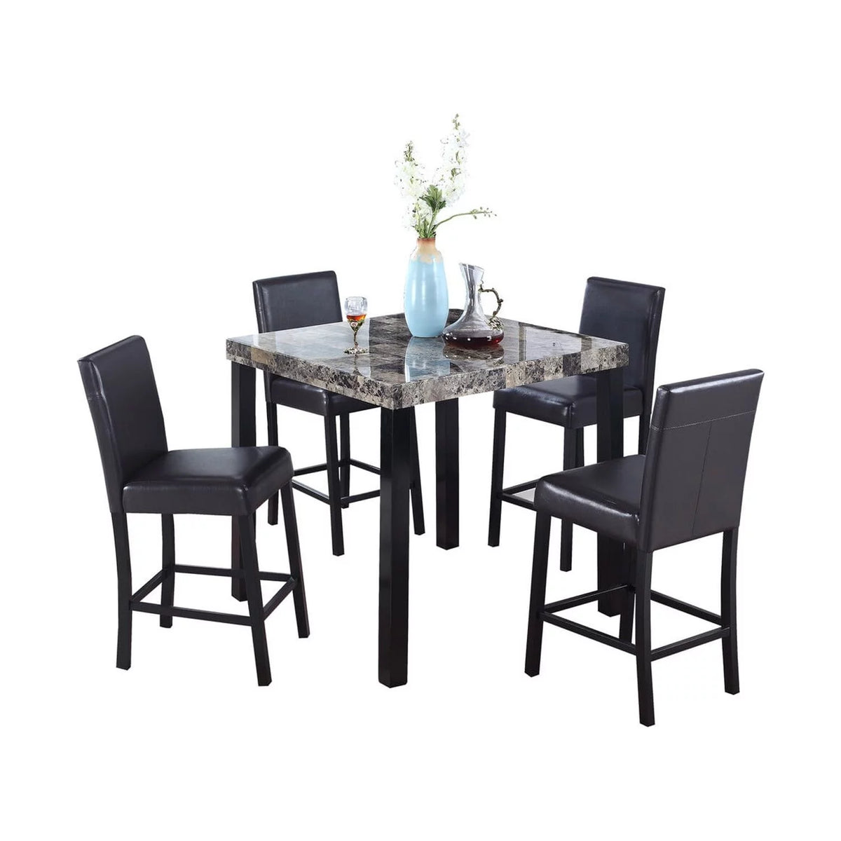 Table haute de comptoir en marbre Melissa de Best Master Furniture