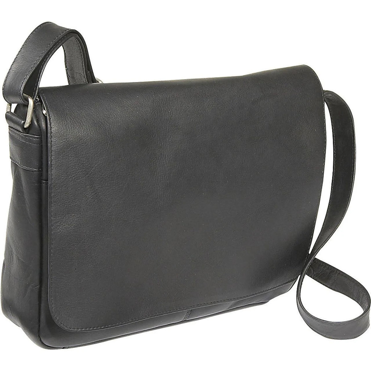 Sac à bandoulière à rabat Le Donne Leather noir