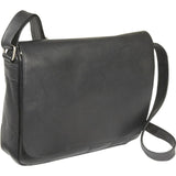 Sac à bandoulière à rabat Le Donne Leather noir