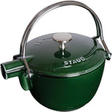 Bouilloire ronde en fonte Staub, 1 qt – Basilic, Fabriquée en France