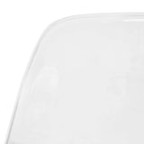 Chaise latérale moulée Dover avec base en acrylique, ensemble de 4 – Transparent