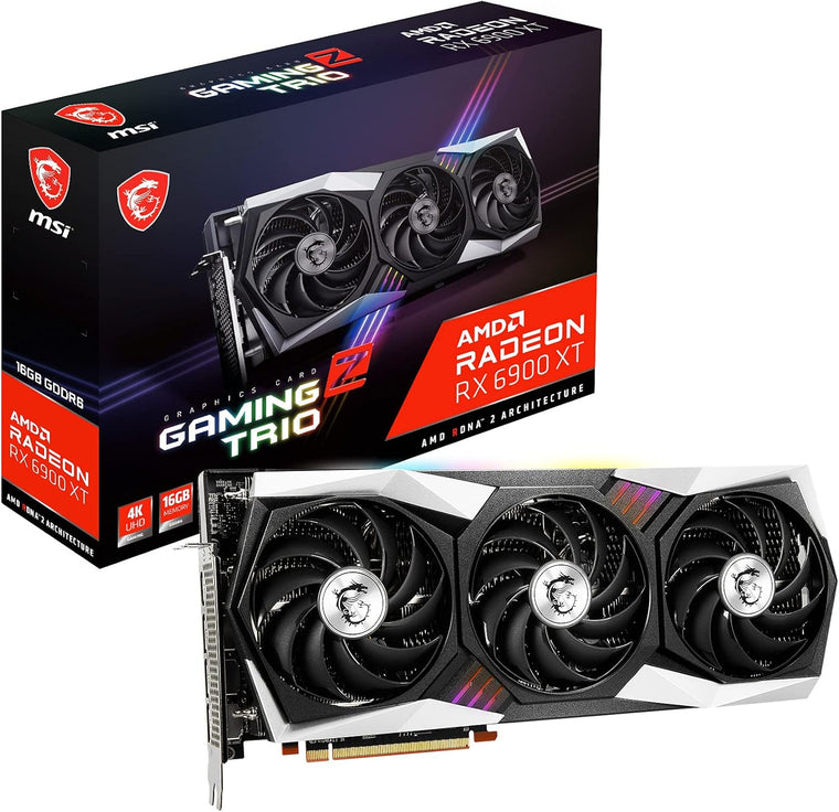 MSI Gaming Radeon RX 6900 XT Gaming Z Trio 16G 16 Go GDDR6 256 bits HDMI/DP Nvlink Torx Fan 4 Carte graphique AMD (RX 6900 XT Gaming Z Trio 16G)