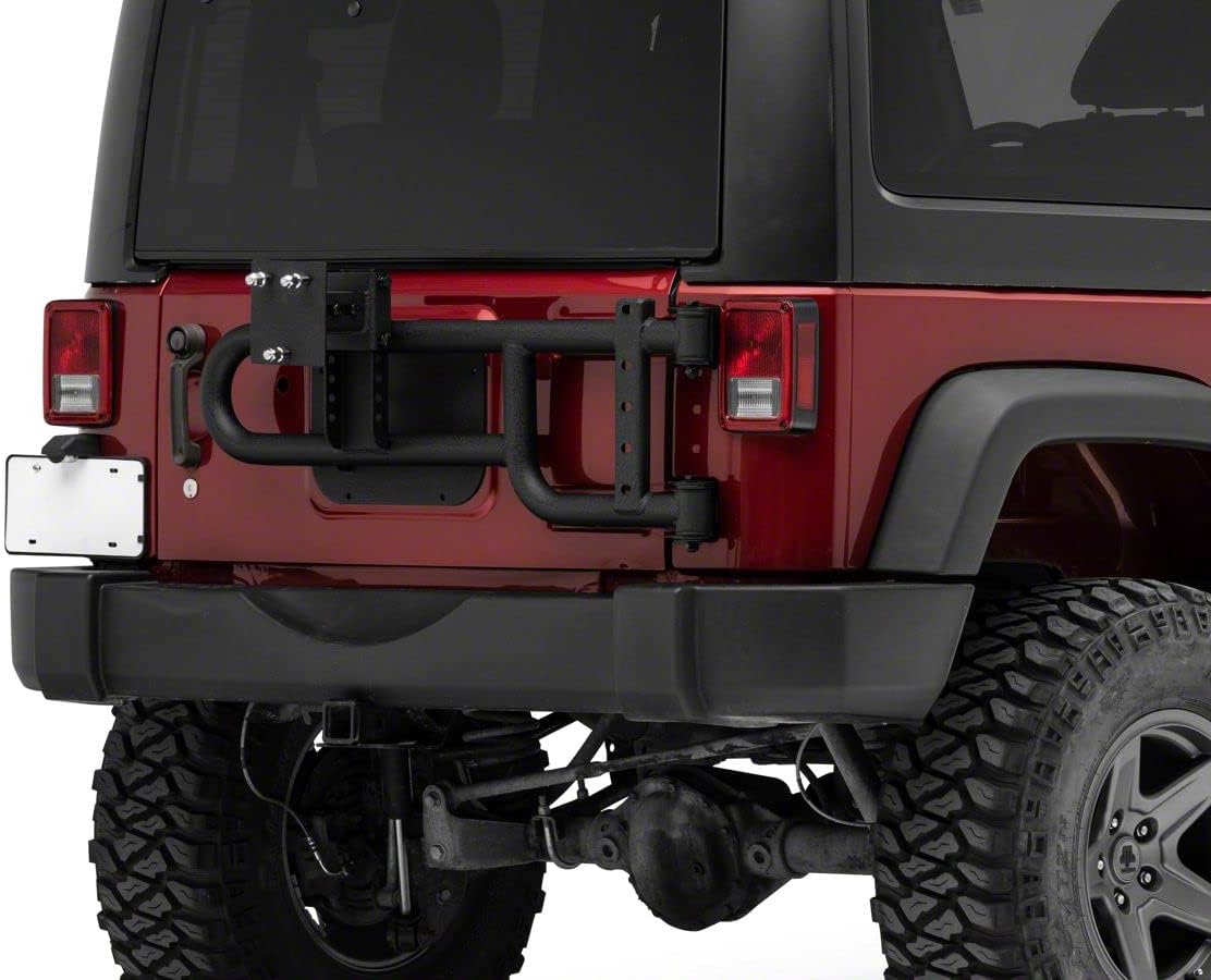 Support de roue de secours Redrock 4×4 HD compatible avec le hayon d'origine, compatible avec Jeep Wrangler JK 07-18