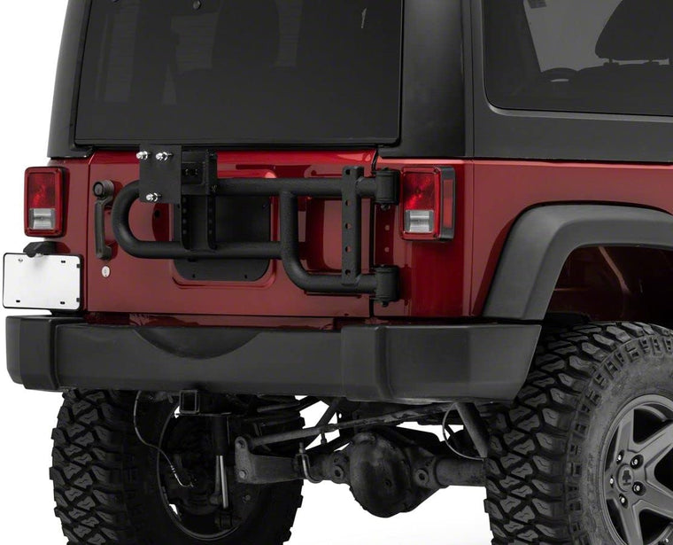 Support de roue de secours Redrock 4×4 HD compatible avec le hayon d'origine, compatible avec Jeep Wrangler JK 07-18