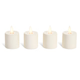 Bougies chauffe-plat rechargeables sans flamme Luminara, non parfumées, blanc, 4 pièces