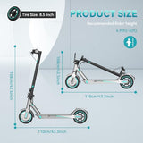 Trottinette électrique pour adultes, vitesse maximale de 30/40 km/h, autonomie de 34/40/56 km, moteur 350/500/600 W avec contrôle par application, pneus gonflables de 8,5/10 pouces, trottinette pliable avec contrôle par application, certifiée UL 2272