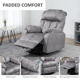 Fauteuil releveur électrique HOMCOM, fauteuil inclinable électrique pour personnes âgées, fauteuil de salon compact avec poche latérale et télécommande, gris