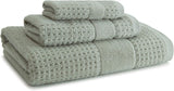 Serviettes de la collection Turkish Hammam de Kassatex, ensemble de 3 pièces – Misty Sage, paquet de 2
