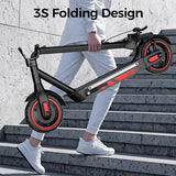 Trottinette électrique pour adultes, vitesse maximale de 30/40 km/h, autonomie de 34/40/56 km, moteur 350/500/600 W avec contrôle par application, pneus gonflables de 8,5/10 pouces, trottinette pliable avec contrôle par application, certifiée UL 2272