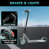 Trottinette électrique pour adultes, vitesse maximale de 30/40 km/h, autonomie de 34/40/56 km, moteur 350/500/600 W avec contrôle par application, pneus gonflables de 8,5/10 pouces, trottinette pliable avec contrôle par application, certifiée UL 2272