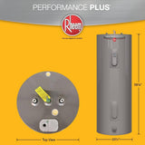 Chauffe-eau électrique Rheem Performance Plus, 50 gal., haut, 9 ans, éléments 5500/5500 watts, avec voyant DEL