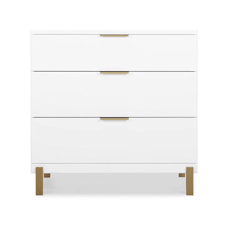 Commode 3 tiroirs Hendrix de Delta Children, blanc Bianca/bronze