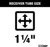 Attelage de remorque de classe 1 CURT 113123 avec support de boule, récepteur de 1-1/4 po, pour certains modèles Ford Mustang