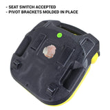 E-AUC11188 Siège Deluxe Jaune pour tracteurs de pelouse John Deere X360, X340, X324, X320, X300R, X304, X300, X305R, X310, X330, X350, X350R, X354, X384, X380, X370, X394, X390, X580, X570+