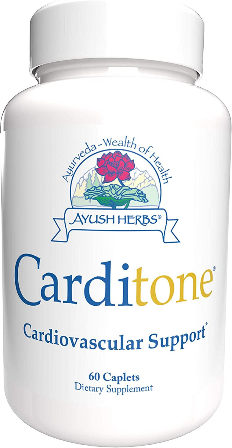 Ayush Herbs Carditone, complément alimentaire à base de plantes pour un soutien cardiovasculaire et une tension artérielle inégalés, 60 comprimés