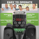Vélo elliptique sous bureau ANCHEER – Appareil de pédalage silencieux pour seniors, bureau et domicile, équipement d'entraînement des jambes assis à faible impact, écran LCD intelligent, télécommande
