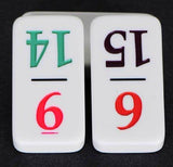 Jeu de dominos professionnel numéroté double 15 avec chiffres codés par couleur