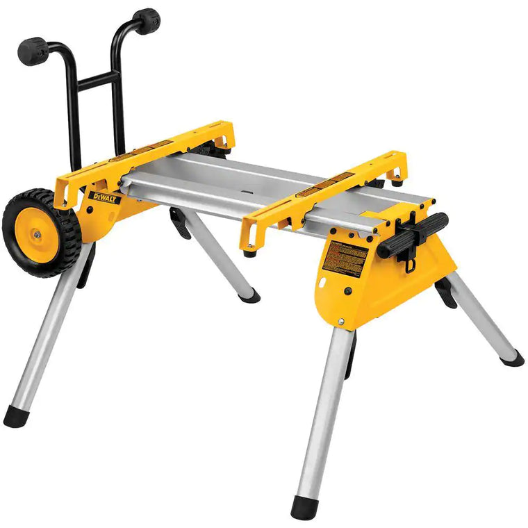 Support de scie sur table roulant robuste DEWALT de 15 kg (33 lb) avec supports de fixation rapide et capacité de 90 kg (200 lb)