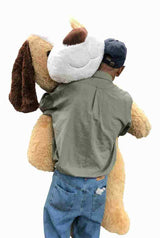 Gros Chiot en Peluche Géant 5 Pieds 60 Pouces 153 cm Immense Chien en Peluche Doux et Adorable