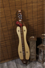 Dulcimer de montagne Roosebeck Grace 4 cordes en épicéa voûté avec motif entrelacé – Noyer