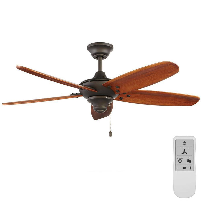 Ventilateur de plafond intelligent Wi-Fi Altura 48 po de Home Decorators Collection, bronze huilé, avec télécommande – Fonctionne avec Google Assistant