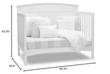 Lit de bébé convertible 4-en-1 à panneaux pleins Archer de Delta Children – Certifié Greenguard Gold, Blanc Bianca