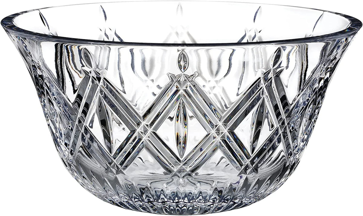 Bol décoratif Marquis by Waterford Lacey Home Accent à motif diagonal, 9 pouces, cristallin, transparent