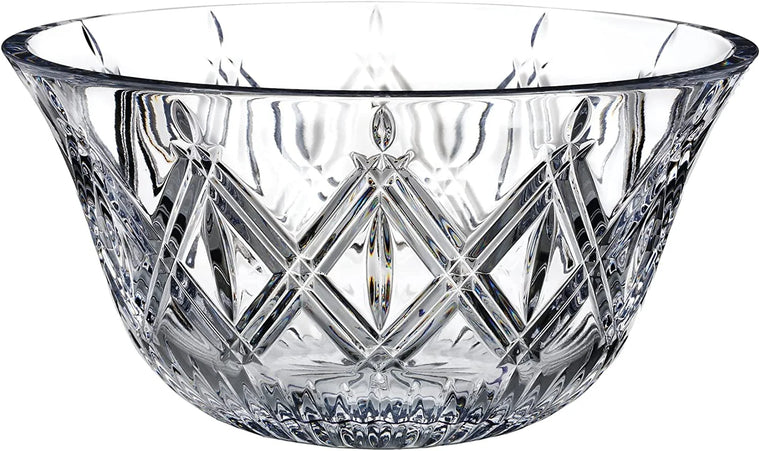 Bol décoratif Marquis by Waterford Lacey Home Accent à motif diagonal, 9 pouces, cristallin, transparent