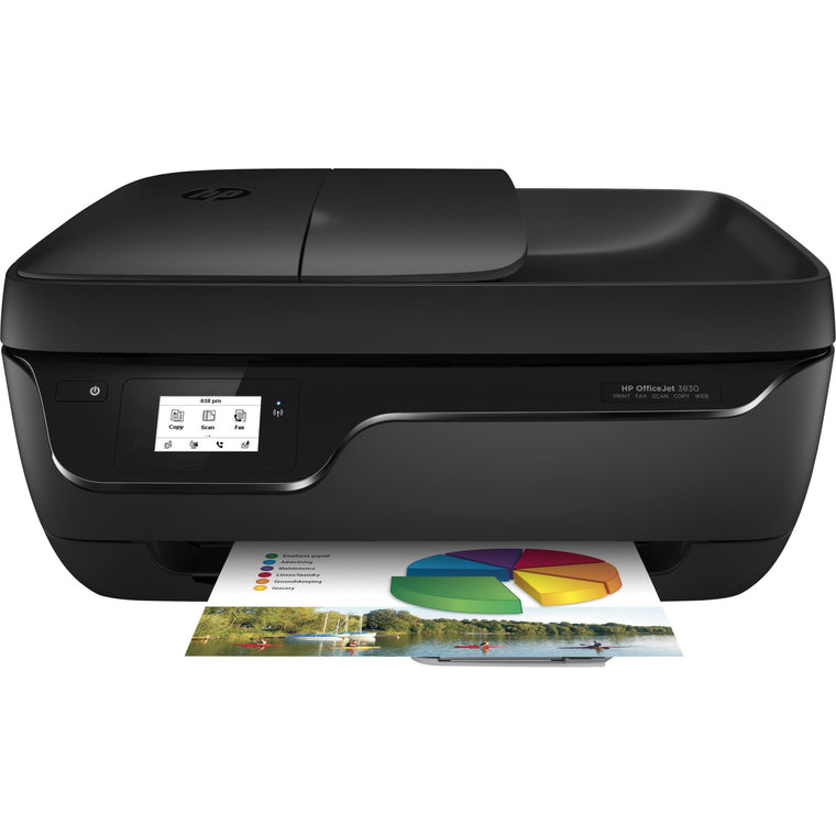 HP – Imprimante tout-en-un sans fil OfficeJet 3830 compatible avec Instant Ink – Noir