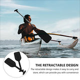 2 pagaies de kayak télescopiques pour bateau de rafting ou canoë en alliage d'aluminium et plastique