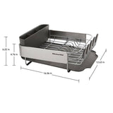 Égouttoir à vaisselle compact en acier inoxydable KitchenAid, 16,06 pouces, noir