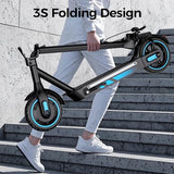 Trottinette électrique pour adultes, vitesse maximale de 30/40 km/h, autonomie de 34/40/56 km, moteur 350/500/600 W avec contrôle par application, pneus gonflables de 8,5/10 pouces, trottinette pliable avec contrôle par application, certifiée UL 2272