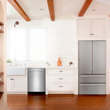 Bosch – Lave-vaisselle encastrable à commandes intégrées de 24 po de la série 800 avec CrystalDry, cuve en acier inoxydable, 3e panier, 40 dBa – Acier inoxydable