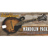 Pack de démarrage mandoline acoustique/électrique Washburn M3Ek style F, Sunburst