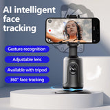 Trépied à suivi automatique du visage X XBEN, support de caméra de téléphone à rotation à 360° pour suivi du visage et du corps, support de téléphone à prise de vue intelligente pour diffusion en direct, vlog et vidéo, blanc