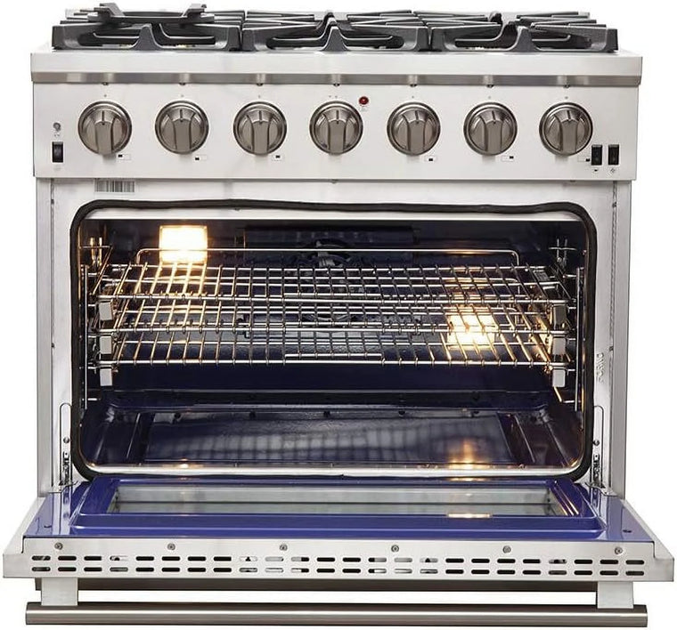 Capriasca – Cuisinière à gaz autonome Titanium Professional 36 po
