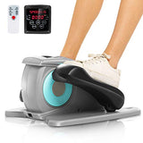 Vélo elliptique sous bureau ANCHEER – Appareil de pédalage silencieux pour seniors, bureau et domicile, équipement d'entraînement des jambes assis à faible impact, écran LCD intelligent, télécommande