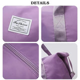 Sac de voyage à roulettes avec poignée, sac pliable extensible, bagage cabine avec roulettes amovibles, sac de week-end à roulettes pour femmes et hommes – Violet