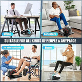 Vélo elliptique sous bureau ANCHEER – Appareil de pédalage silencieux pour seniors, bureau et domicile, équipement d'entraînement des jambes assis à faible impact, écran LCD intelligent, télécommande