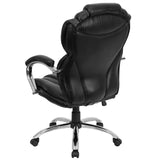 Fauteuil de bureau pivotant de direction à dossier haut en cuir synthétique style transitionnel de Flash Furniture