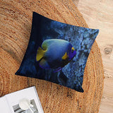 Housse de coussin motif étoiles de mer, fermeture éclair, monde sous-marin, poissons, nautique, océan, 45 x 45 cm, pour canapé, terrasse, décoration intérieure