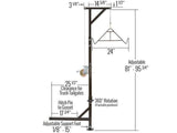 Palan à gibier Deluxe Kill Shot DEER-HOIST-SWIVEL pour attelage avec pivot et palonnier – 500 lb.