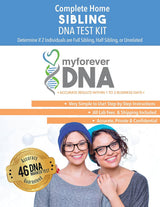 My Forever DNA – Kit de test ADN de fratrie incluant tous les frais de laboratoire et l'expédition au laboratoire, test de 46 marqueurs génétiques, précis et confidentiel