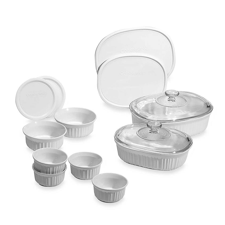 Service de cuisson Corningware French White, 14 pièces