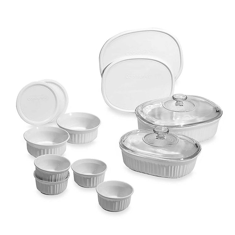 Service de cuisson Corningware French White, 14 pièces