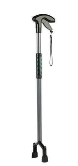 Canne de marche tout-en-un Handy Cane avec pince de préhension intégrée - Taille moyenne
