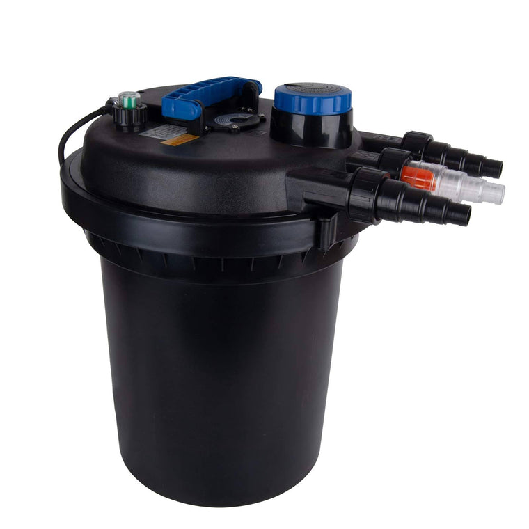 Filtre à pression biologique pour bassin Polar Aurora CPF-250, lampe UV 13W, pour bassin à carpes koï de 10 000 L, noir