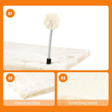 Ensemble de parcours mural pour chat avec étagères, perchoirs, pont, hamac, griffoir et balle – Meubles pour chat d'intérieur en bois, 7 pièces, pour jeu de chatons (beige)