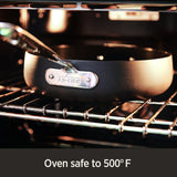 Sauteuse All-Clad E7853364 HA1 en aluminium anodisé dur antiadhésif, compatible lave-vaisselle, sans PFOA, 3,8 litres, noir